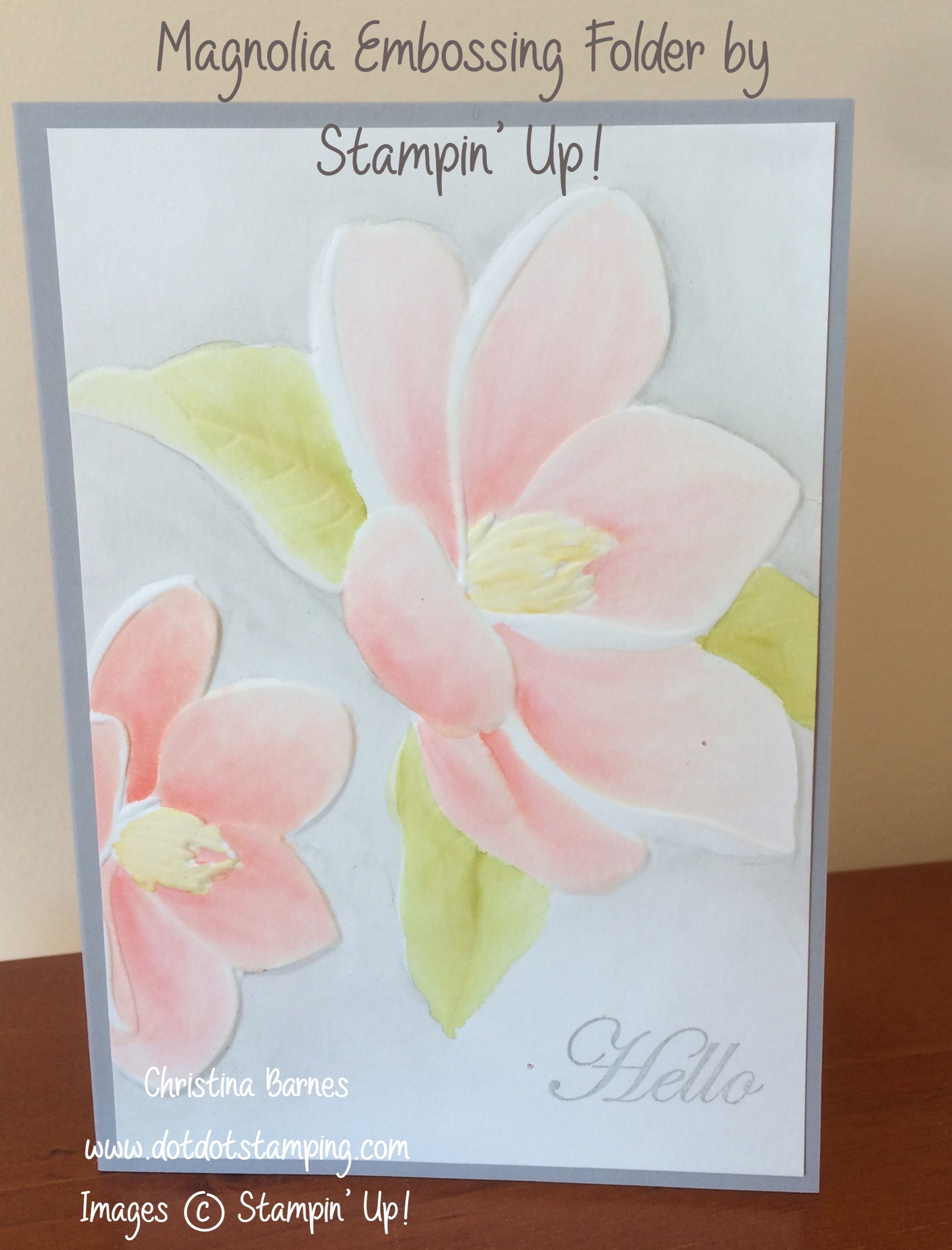 Watercoloured Magnolia EF Card 1