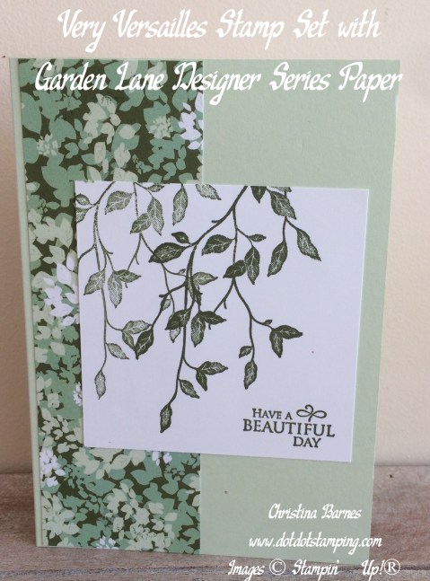 Green Very Versailles Garden Lane Card