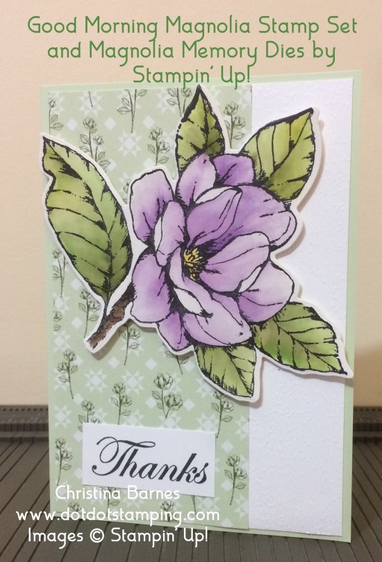 Purple Watercoloured Magnolia Card