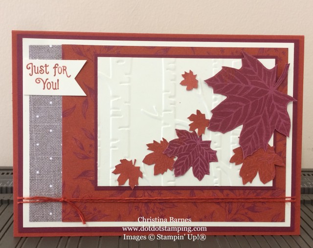 Autumn Card Come To Gather Designer Series Paper 2019 Stampin Up Holiday Catalogue Christina Barnes Dot Dot Stamping