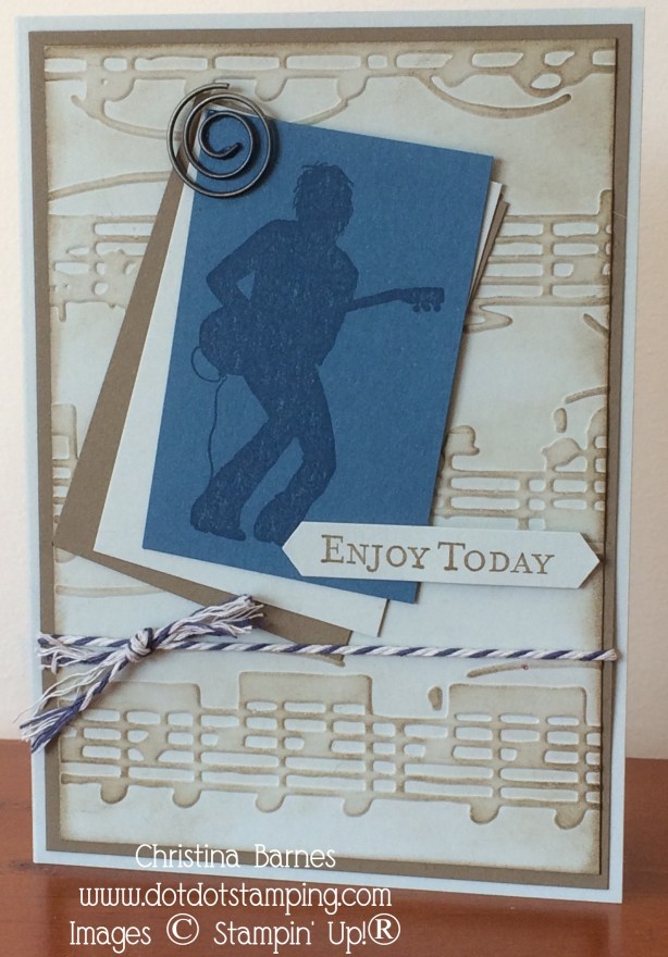 Beetles Inspired Masculine Card Christina Barnes Dot Dot Stamping Music