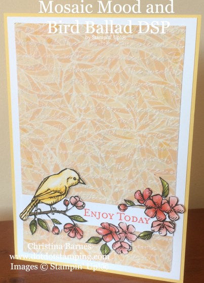 Mosaic Mood Specialty Designer Series Paper and Bird Ballad DSP Card Christina Barnes Dot Dot Stamping Stampin' Up! 2019 Annual Catalogue