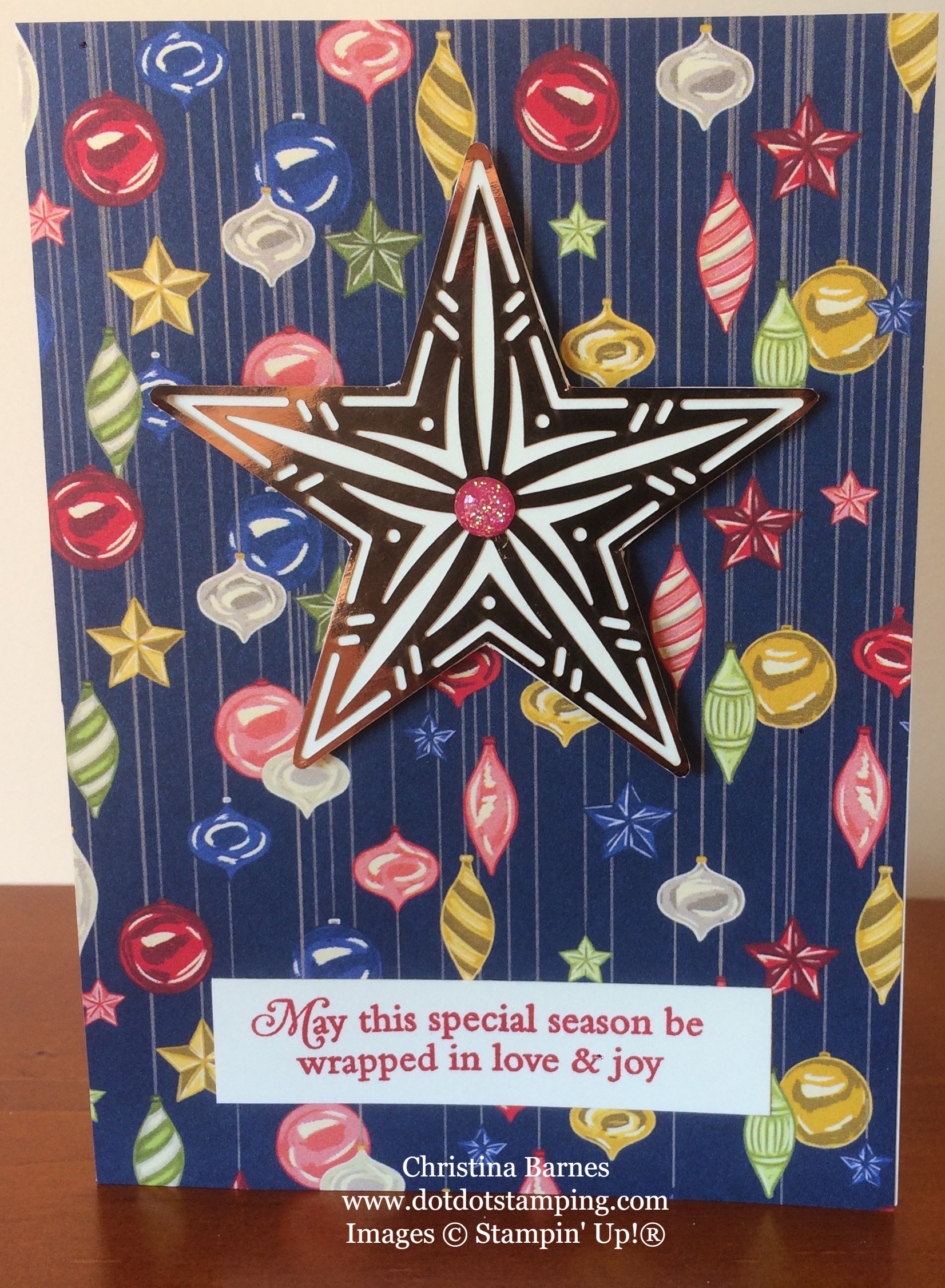 Night Before Christmas Designer Series Paper Card 4 Stampin' Up! 2019 Holiday Catalogue Christina Barnes Dot Dot Stamping