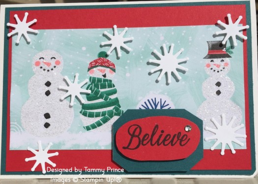 Tammy Prince Christmas Card Let It Snow DSP Stampin' Up!