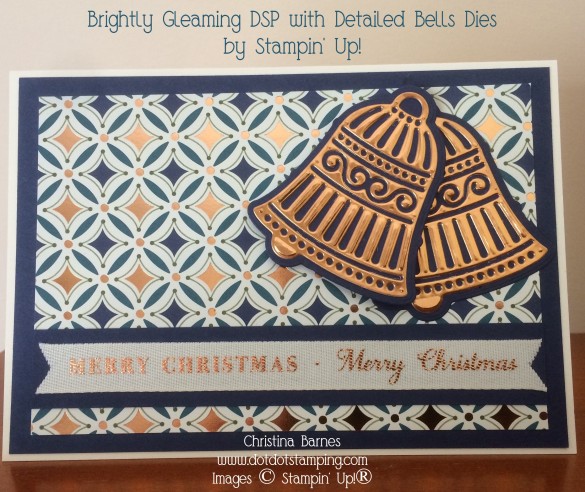 Brightly Gleaming Designer Series Paper DSP Detailed Bells Dies 2019 Stampin' Up! Holiday Catalogue Christina Barnes Dot Dot Stamping (1)