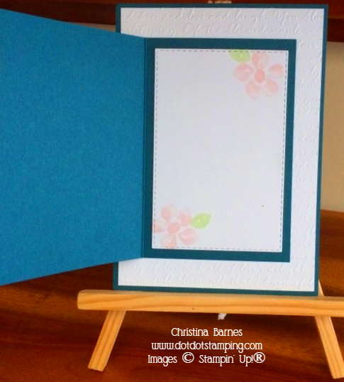 Blossoms in Bloom Fun Fold Card 1 Inside 2020 Stampin' Up! Christina Barnes Dot Dot Stamping