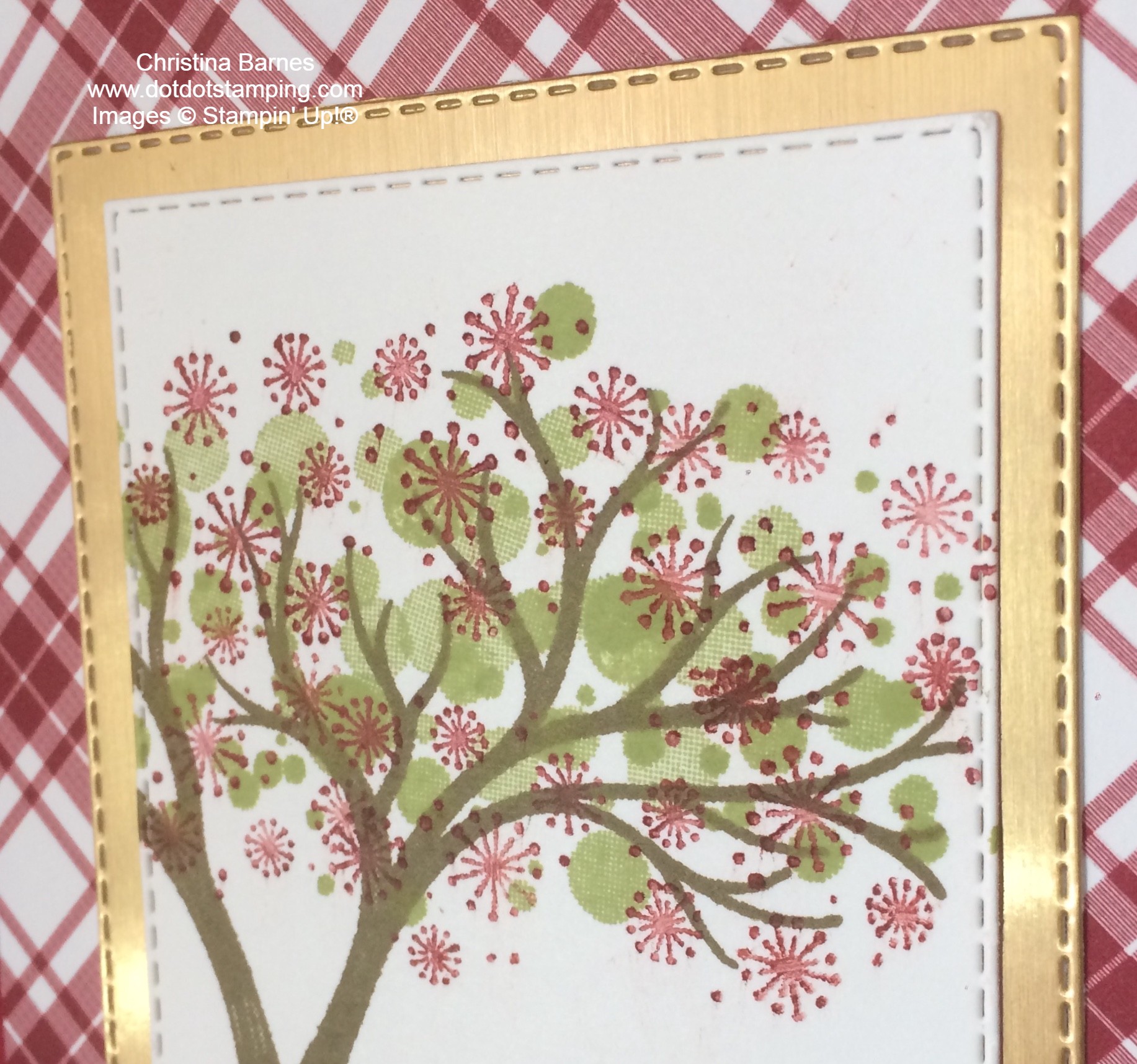 Life is Beautiful Christmas Tree Stampin' Up! Card 2020 Christina Barnes Dot Dot Stamping
